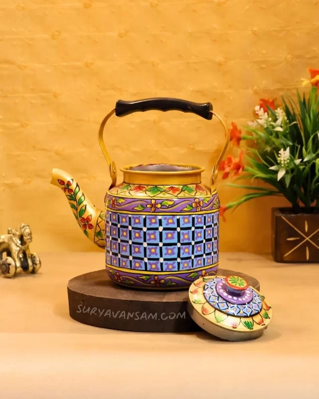 hand painted tea kettle