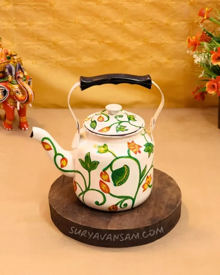 hand painted tea kettle