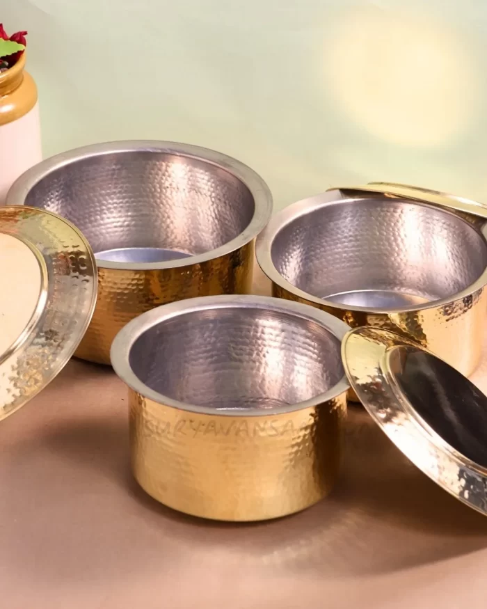 brass bhangola, cook pot, cooking pots and pans, brass utensils, cookware, brass cookware, brass pots and pan